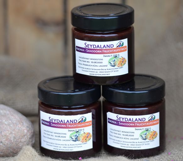 Aronia-Sanddorn-Fruchtaufstrich, 230 g Aronia-Sanddorn-Fruchtaufstrich, 230 g